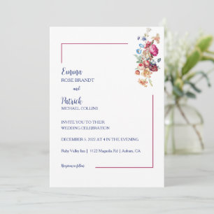 Invitation Élégance Florale Mariage