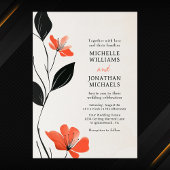 Invitation Élégance florale moderne avec Mariage de fleurs au