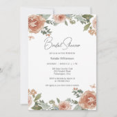 Invitation Élégance Florale pour une Mariée (Devant)