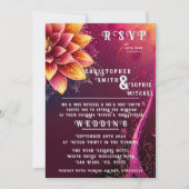 Invitation Élégance florale radieuse - Soirée de mariage (Devant)