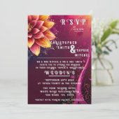 Invitation Élégance florale radieuse - Soirée de mariage (Debout devant)