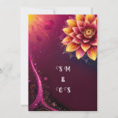 Invitation Élégance florale radieuse - Soirée de mariage (Dos)