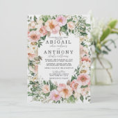 Invitation Élégance florale romantique - Mariage de fleurs de (Debout devant)