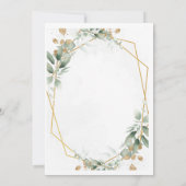 Invitation Élégance florale verte (Dos)