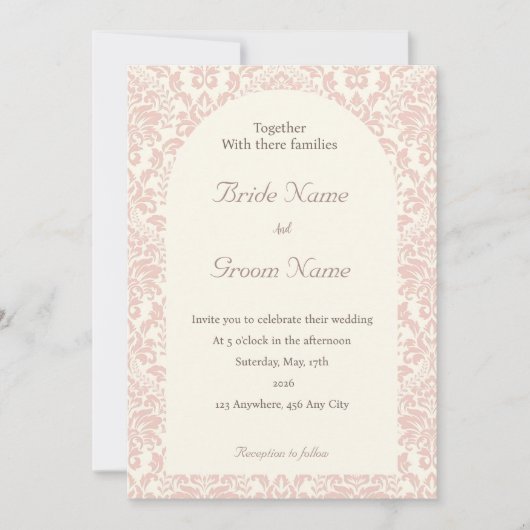 Invitation Élégance floue (Devant)