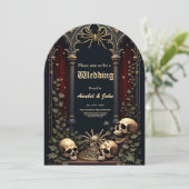 Invitation Élégance gothique foncée. (Debout devant)