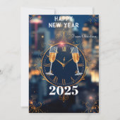 Invitation Élégance intemporelle : Bienvenue 2025 (Devant)