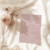 Invitation Élégance intemporelle : Dusty Pink Blush Mariage m