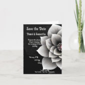 Invitation Élégance intemporelle : Mariage en fleurs noir et (Devant)