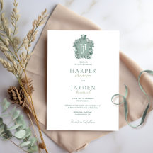 Élégance intemporelle, Mariage Monogramme vert