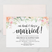 Invitation Elégance jardin Floral Post Mariage Brunch Invitat (Devant / Derrière)