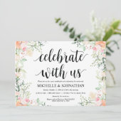 Invitation Elégance jardin Floral Post Mariage Brunch Invitat (Debout devant)