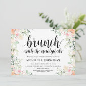 Invitation Elégance jardin Floral Post Mariage Brunch Invitat (Debout devant)