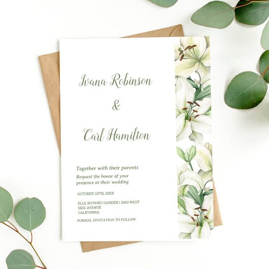 Invitation Élégance LILY Blossom