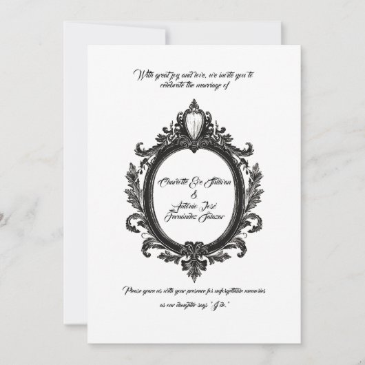 Invitation Élégance Mariage Classique, Regal Crest, (Devant)