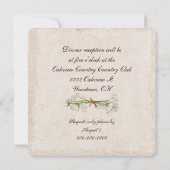 Invitation Élégance Mariage marguerite (Dos)