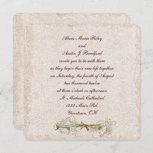 Invitation Élégance Mariage marguerite