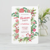 Invitation Élégance menthe poivrée (Debout devant)