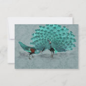 Invitation Elégance métallique Aqua Peacock (Dos)