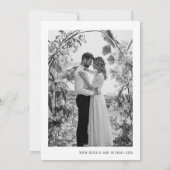 Invitation 💍 Élégance minimaliste de mariage (Dos)
