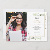 Invitation Élégance Moderne de la Végétalité Photo de Remise (Devant)