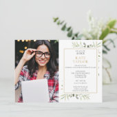 Invitation Élégance Moderne de la Végétalité Photo de Remise (Debout devant)