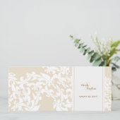 Invitation Élégance moderne Ecru Fleur de Lis Mariage (Debout devant)