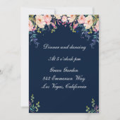 Invitation Élégance Moderne Fleurs Botaniques Réception (Devant)