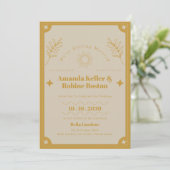 Invitation Elégance Moderne Mariage Vintage (Debout devant)