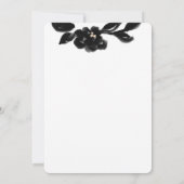 Invitation Élégance moderne Peint Mariage de couronne fleurie (Dos)