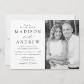 Invitation Élégance Moderne Photo Mariage (Devant)
