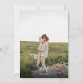 Invitation Elegance Monogramme Photo Qr Code Mariage (Devant)