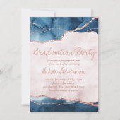 Invitation Élégance mystique | Blue Rose Agate Graduation Par (Devant)
