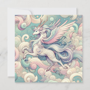 Invitation Élégance mystique : Pastel Kirin Whispers