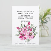 Invitation Élégance naturelle Boho rose Fête des mariées flor (Debout devant)