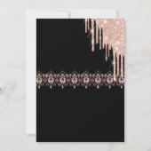 Invitation Elégance or noir, sweet sixteen or rose (Dos)