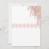 Invitation Elégance or rose, sweet sixteen or rose (Dos)