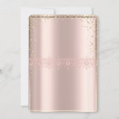 Invitation Elégance or, sweet sixteen or rose (Dos)