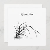 Invitation Élégance orchidée (Devant / Derrière)