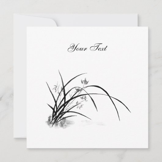 Invitation Élégance orchidée (Devant)