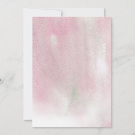 Invitation Elegance Pastel Rustic Rose & Mariage Eucalyptus (Dos)