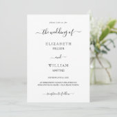 Invitation Elegance QR Code RSVP Calligraphy Script Mariage (Debout devant)