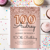 Invitation Elegance Rose Gold Parties scintillant Balloon 100