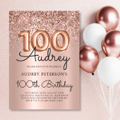 Invitation Elegance Rose Gold Parties scintillant Balloon 100