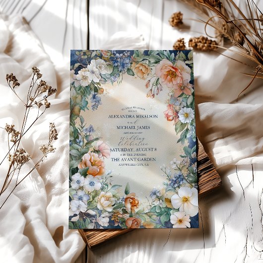 Invitation Élégance Royale Victorienne Unique pour Mariage 