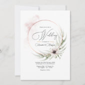 Invitation Élégance Rustique Code QR de mariage Végétal & Cui (Devant)