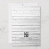 Invitation Élégance Rustique Code QR de mariage Végétal & Cui (Dos)