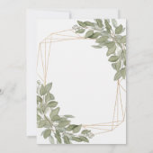 Invitation Élégance rustique de la verdure aquarelle eucalypt (Dos)
