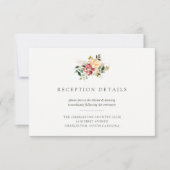 Invitation Élégance Rustique | Détails de Réception de Mariag (Devant)