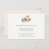 Invitation Élégance Rustique | Détails de Réception de Mariag (Devant / Derrière)